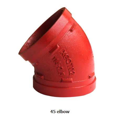 주철 45도 엘보